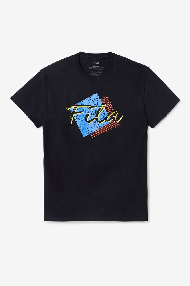 Fila T-Shirt Herre Sort Santa Monica PLH-675241